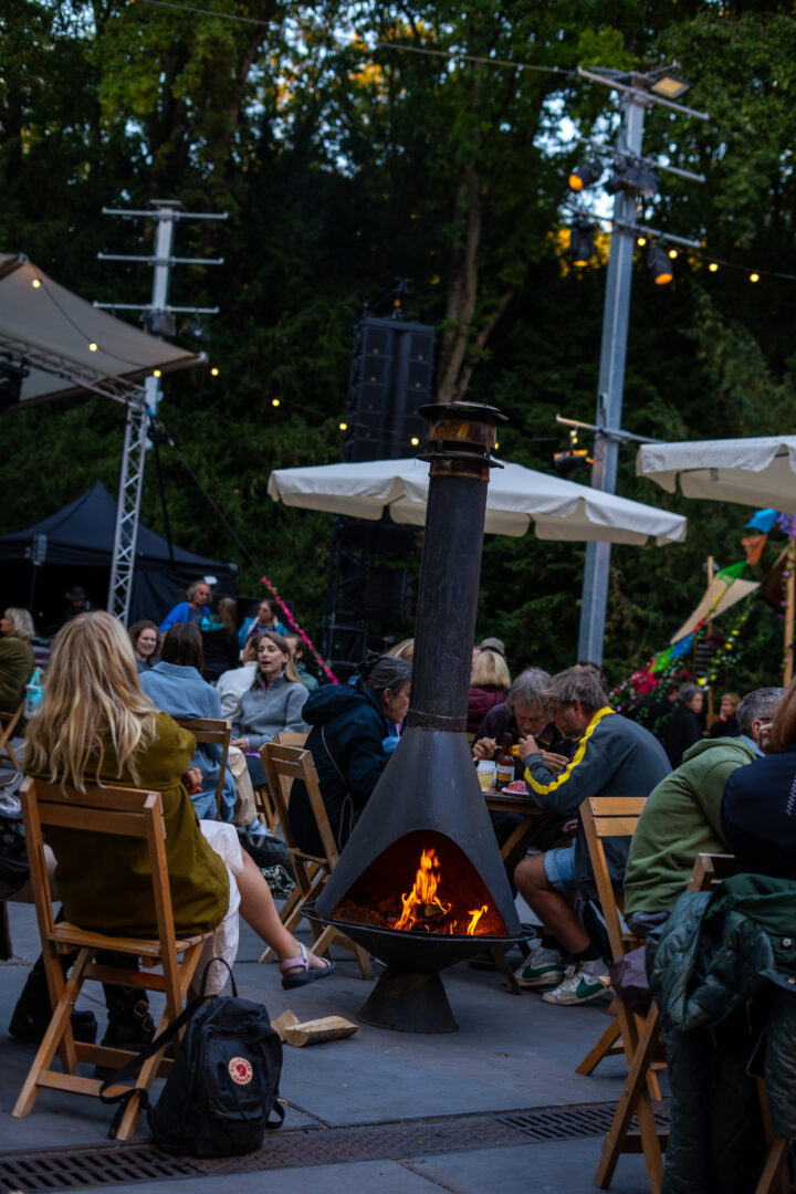 Foto van gezellig haardvuurtje